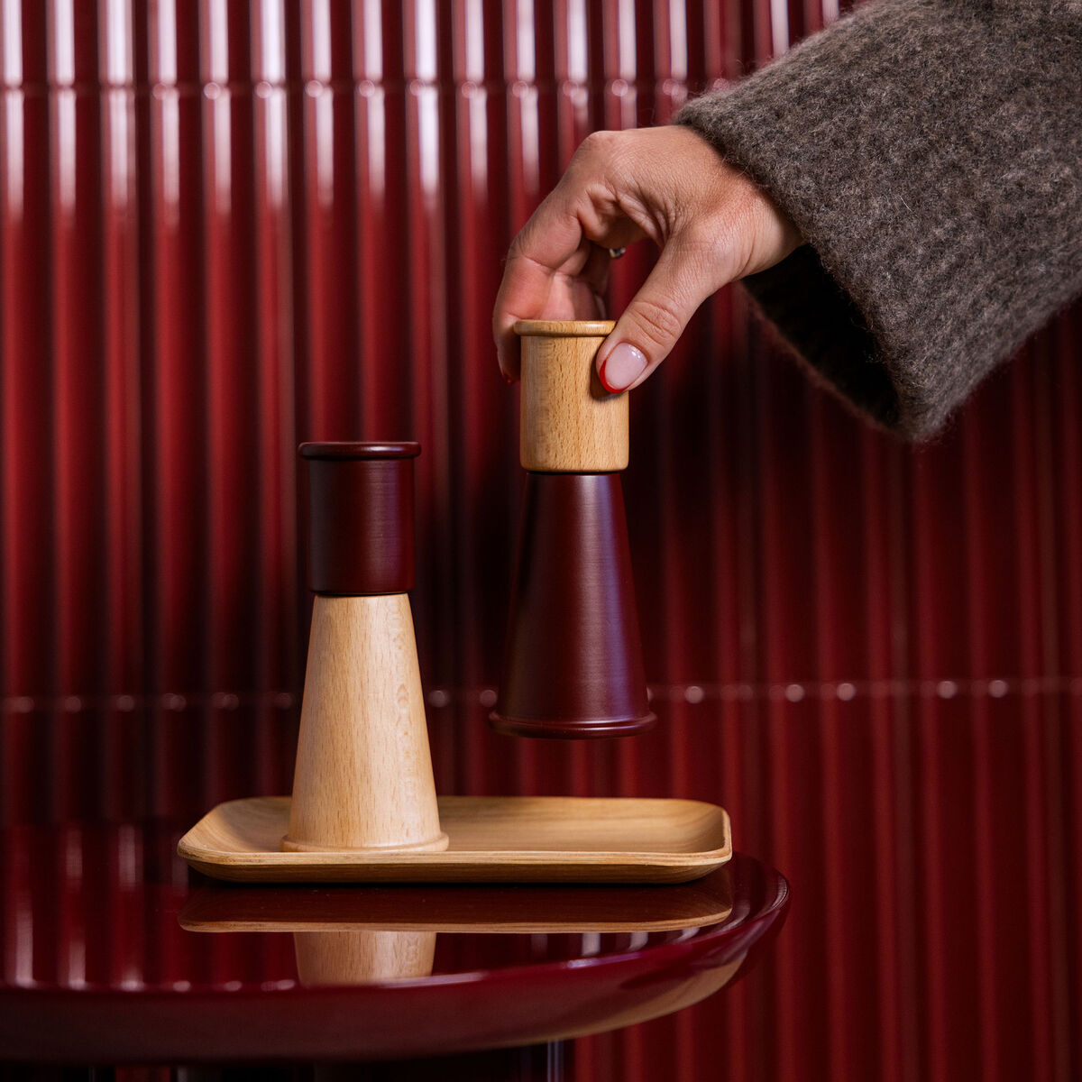 Gurken salt- och pepparkvarn small 2-pack röd