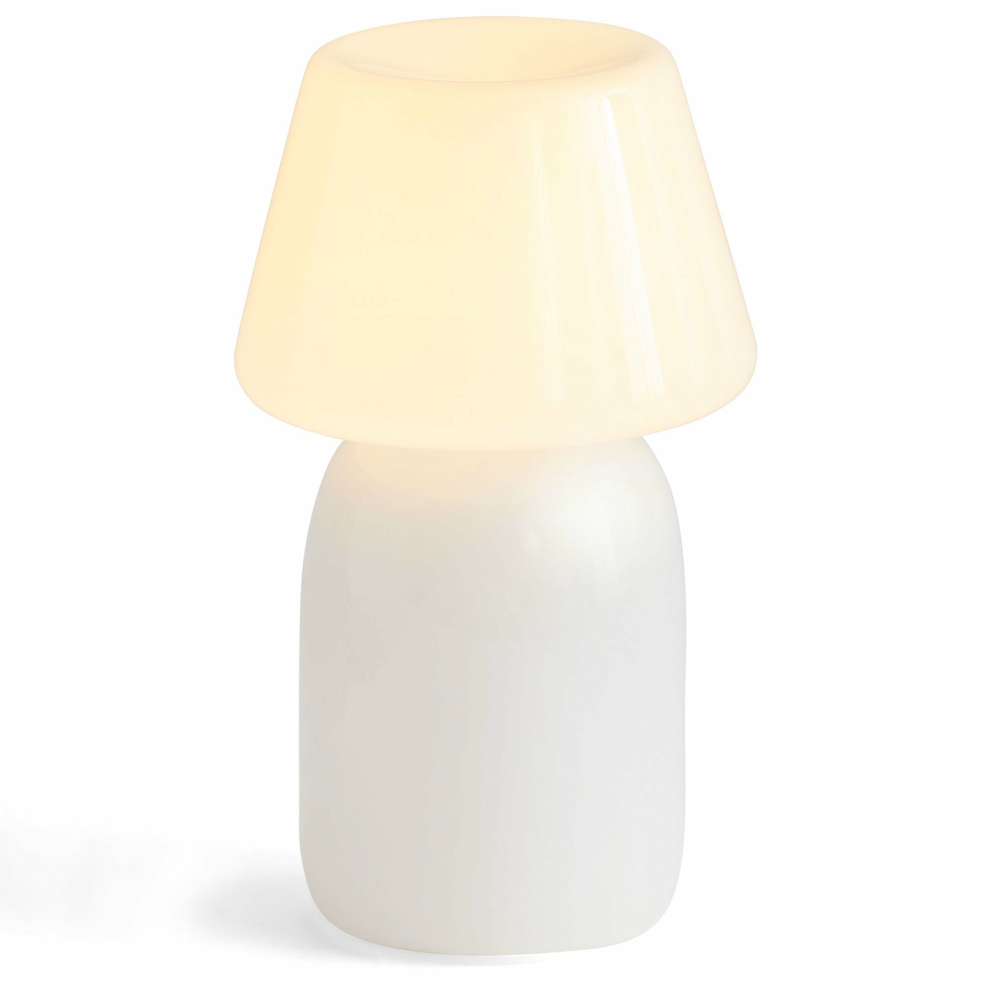 Apollo Portable Bordlampe White Glass
