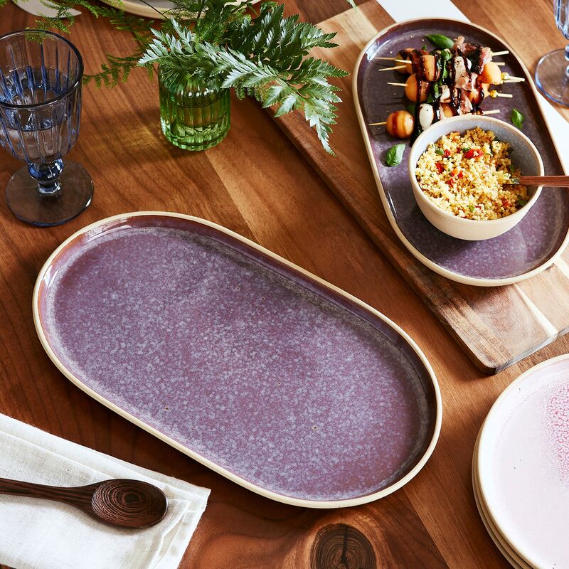 Minerals tarjoilulautanen large 35x19 cm, amethyst
