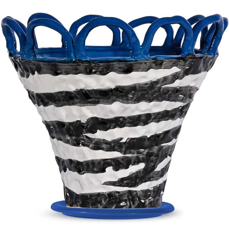 Patty S ruukku 25 x 21 cm, sininen/seeprakuvioitu