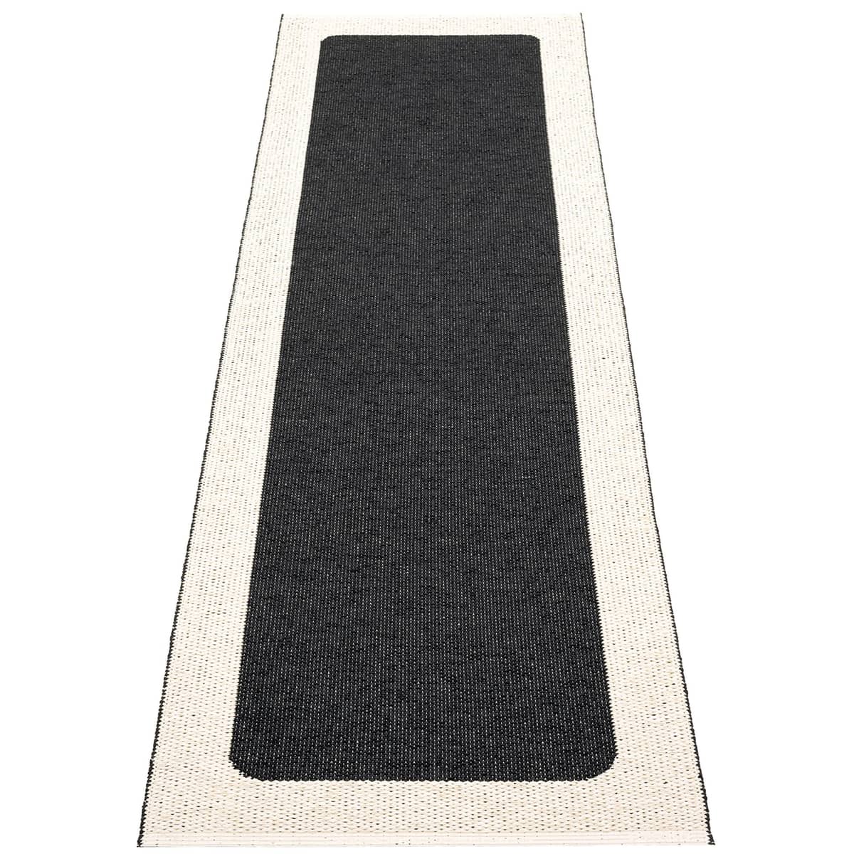 Gulvteppe Ilda, 70 x 240 cm., black/vanilla