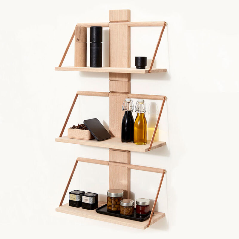 Wood wall Shelf 45 x 20 x 32 cm Medium Oak