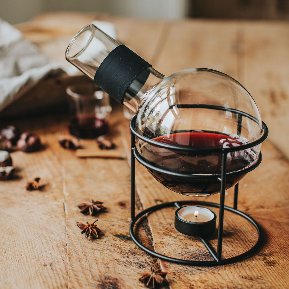 Glora glöggkolv 1,3 liter, svart