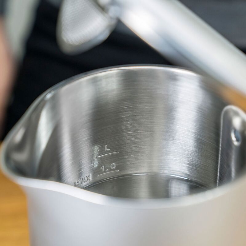 Enfinigy elkedel 1 liter, sølv/hvid