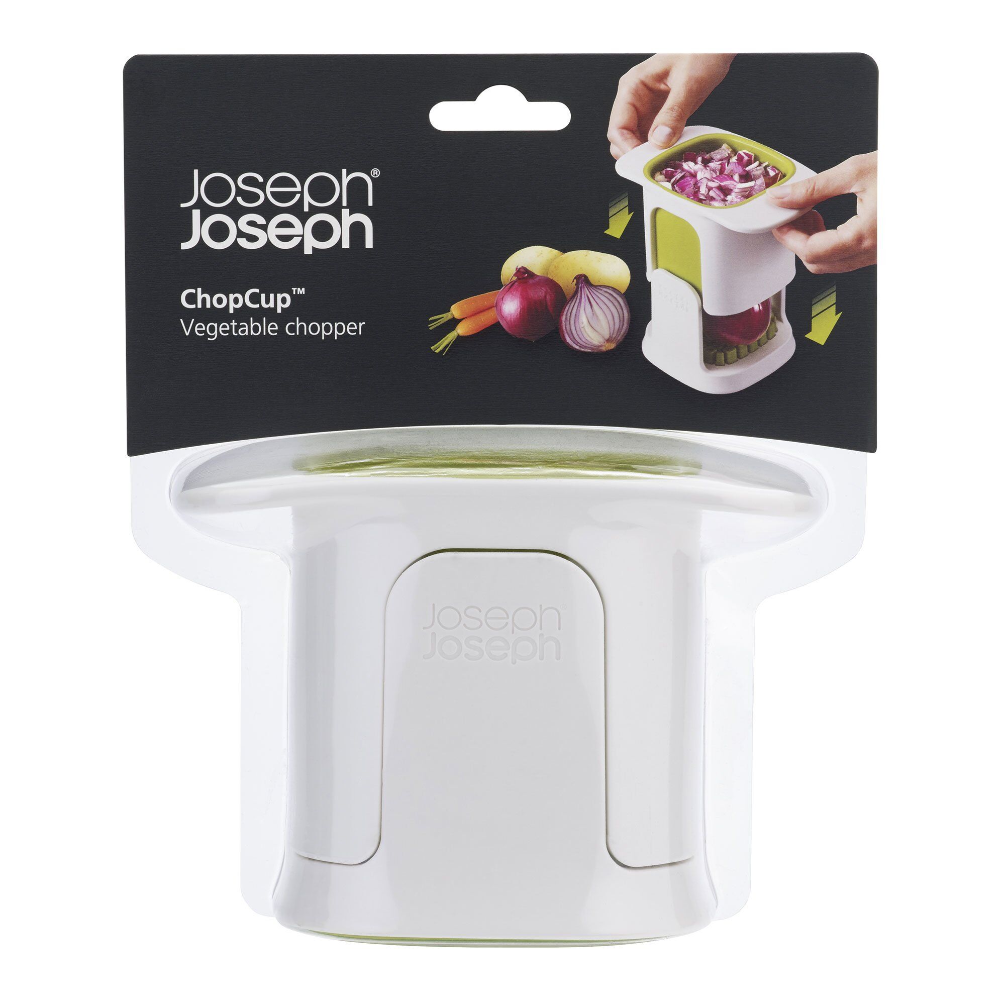 Alternativ bild 1 för Joseph Joseph ChopCup grönsaksskärare, vit/grön