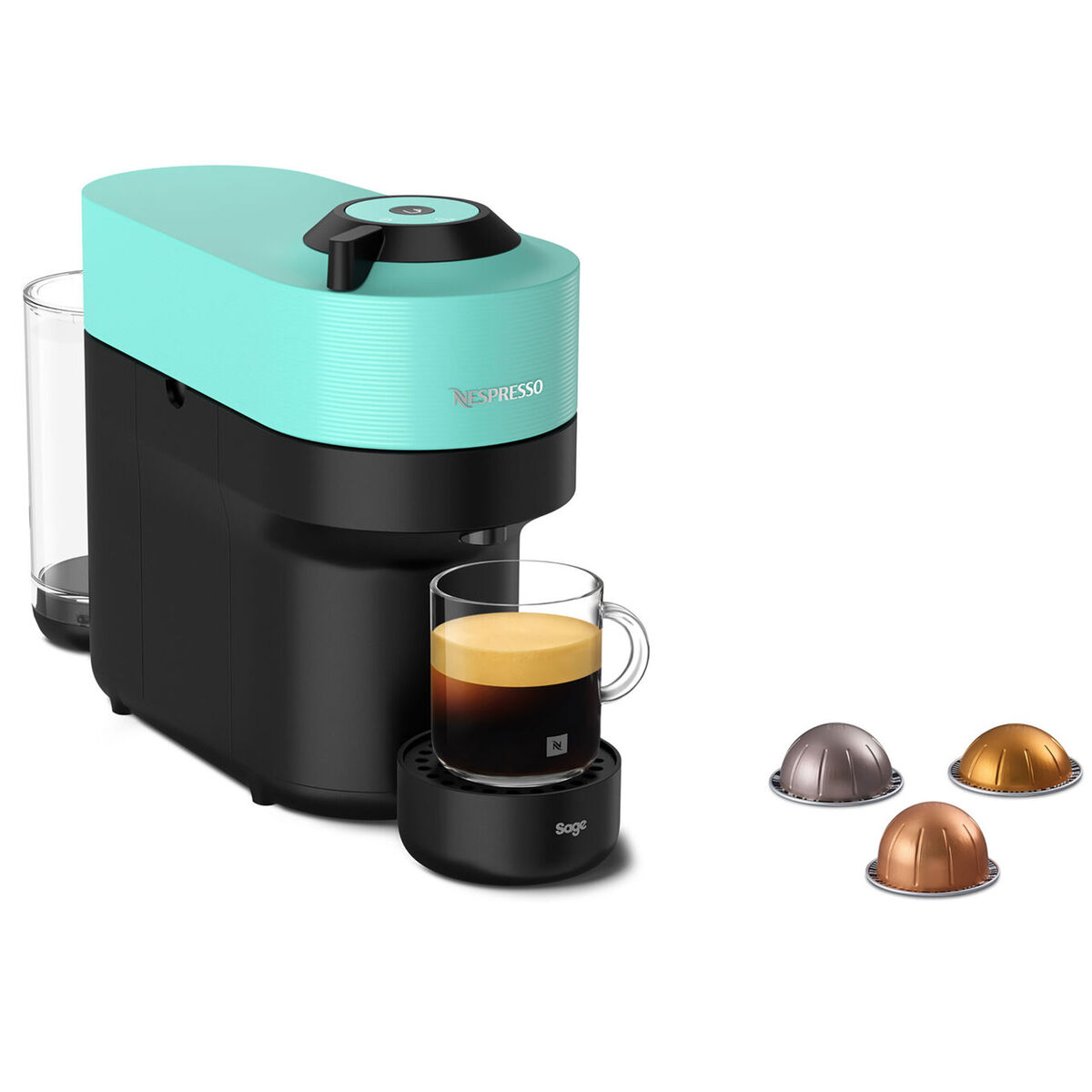 Nespresso by Sage SNV 120 Vertuo Pop kapselmaskin, mintgrønn