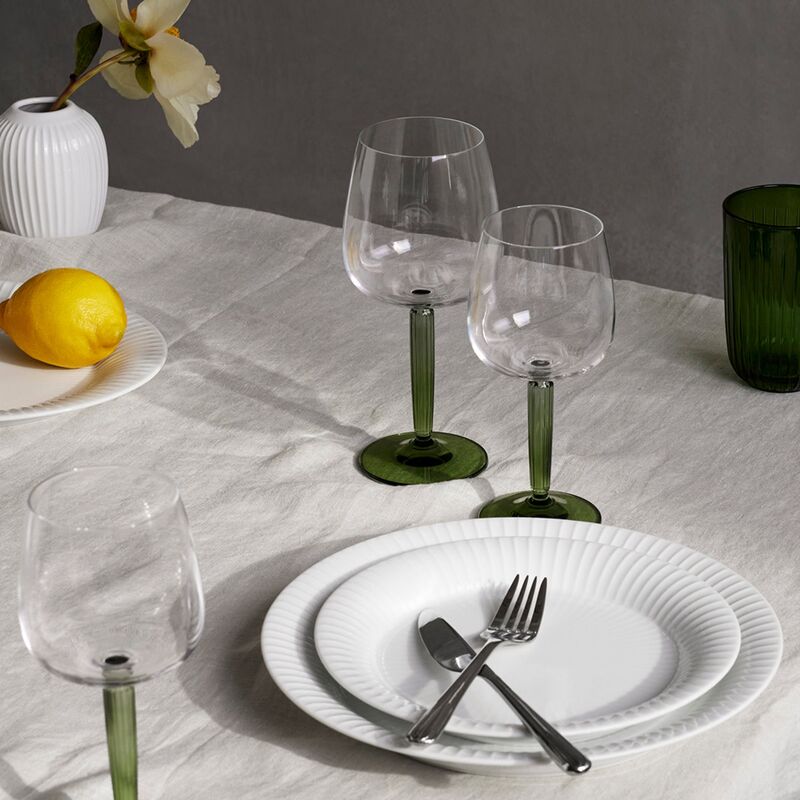 Hammershøi hvitvinsglass 35 cl Ø 8,5 cm 2 stk, grønn