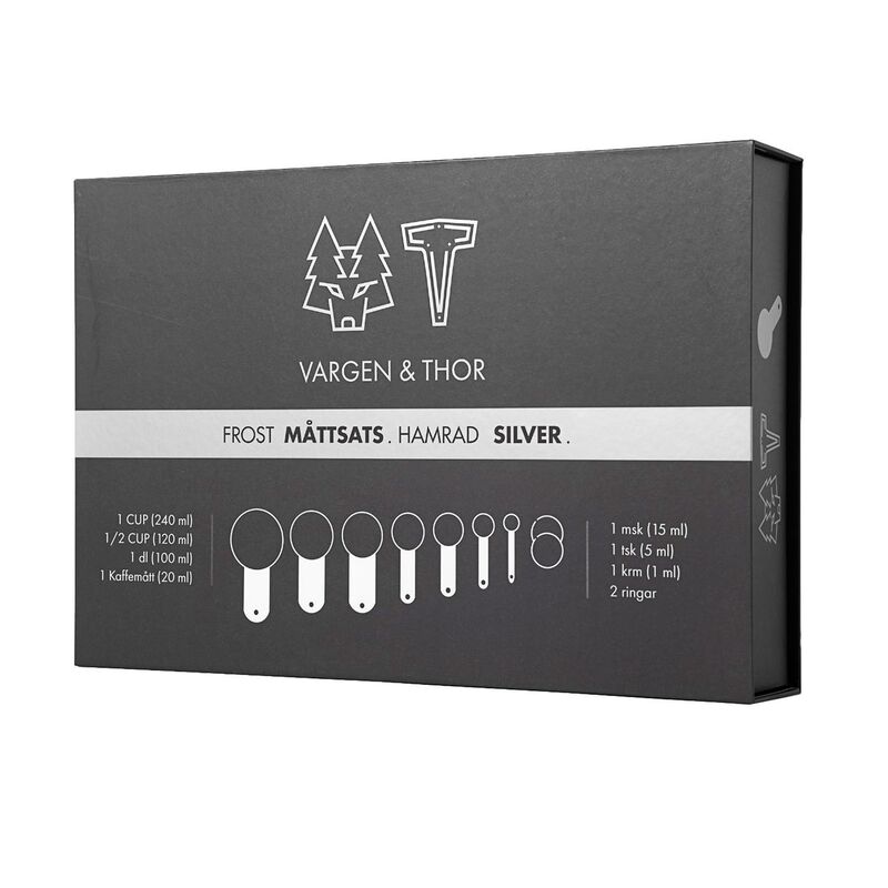 Vargen & Thor Frost målesett 7 deler, sølv
