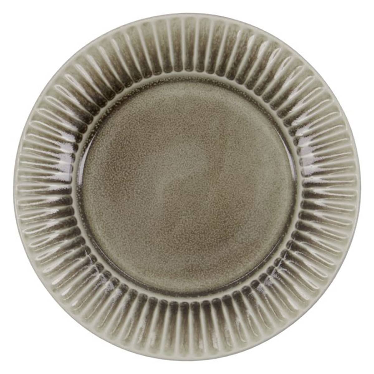 Pleat aamiaislautanen, harmaa/ruskea