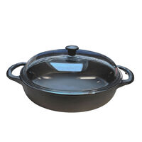 Carl Victor Traktörpanna med glaslock 32 cm, gjutjärn