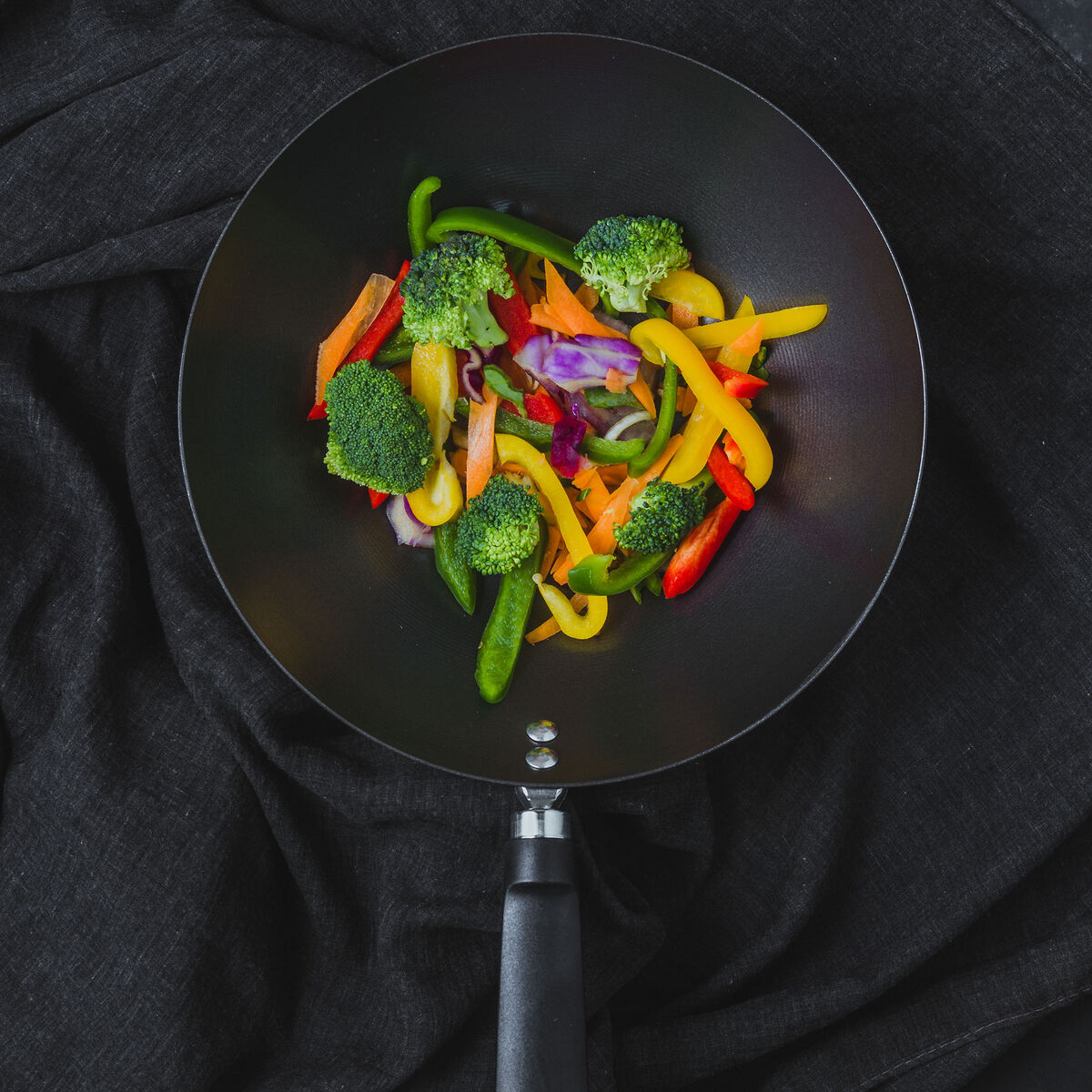 Wokpande 26,5 cm, sort