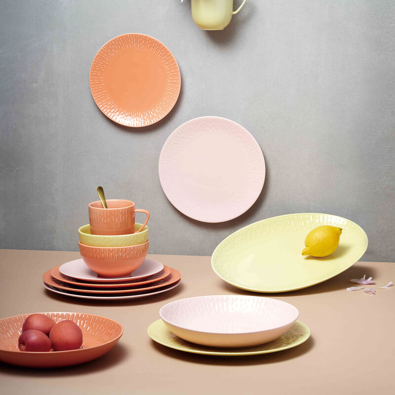 Confetti pastatallerken 23 cm, apricot