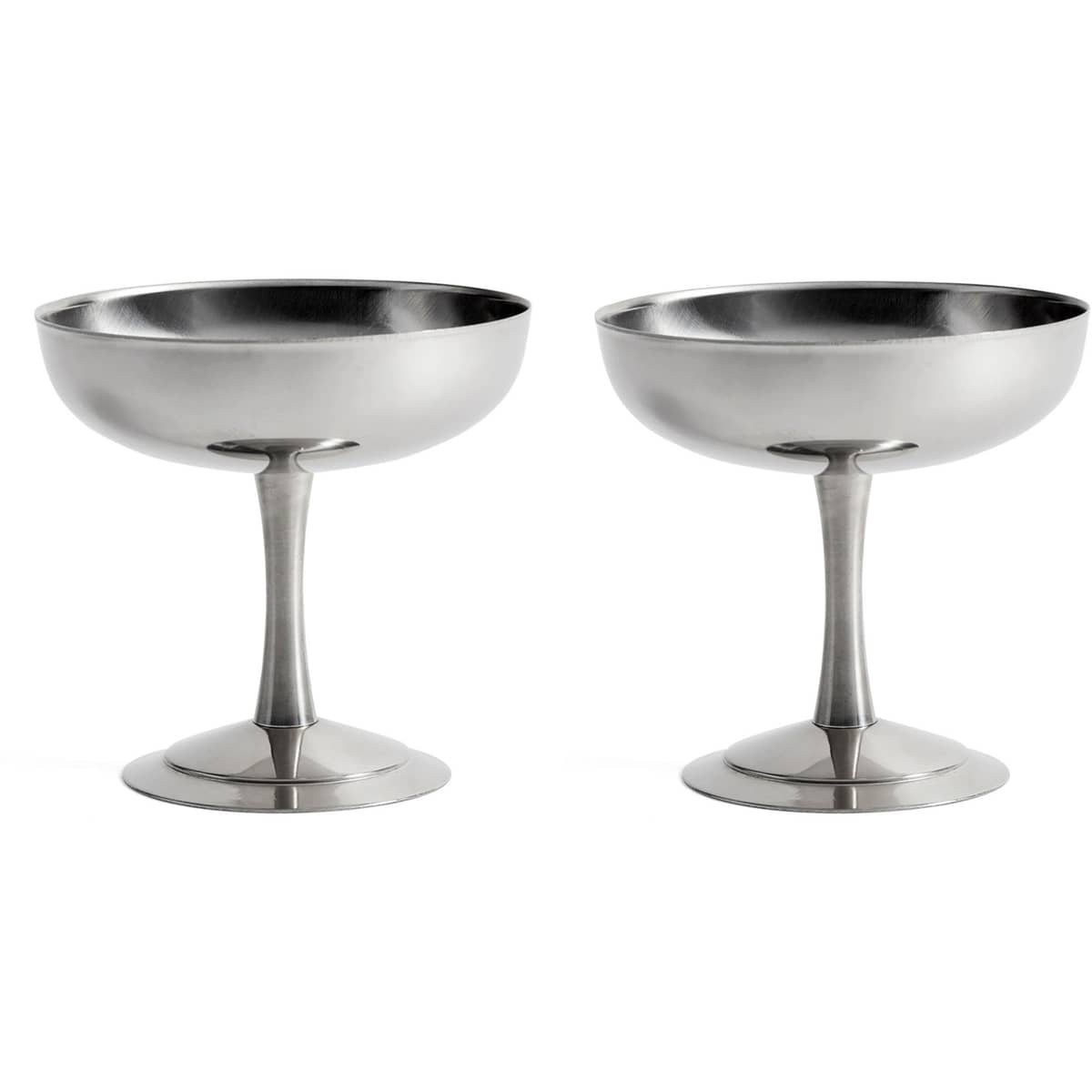 Italian Ice Cup isbæger, 2 stk. rustfrit stål