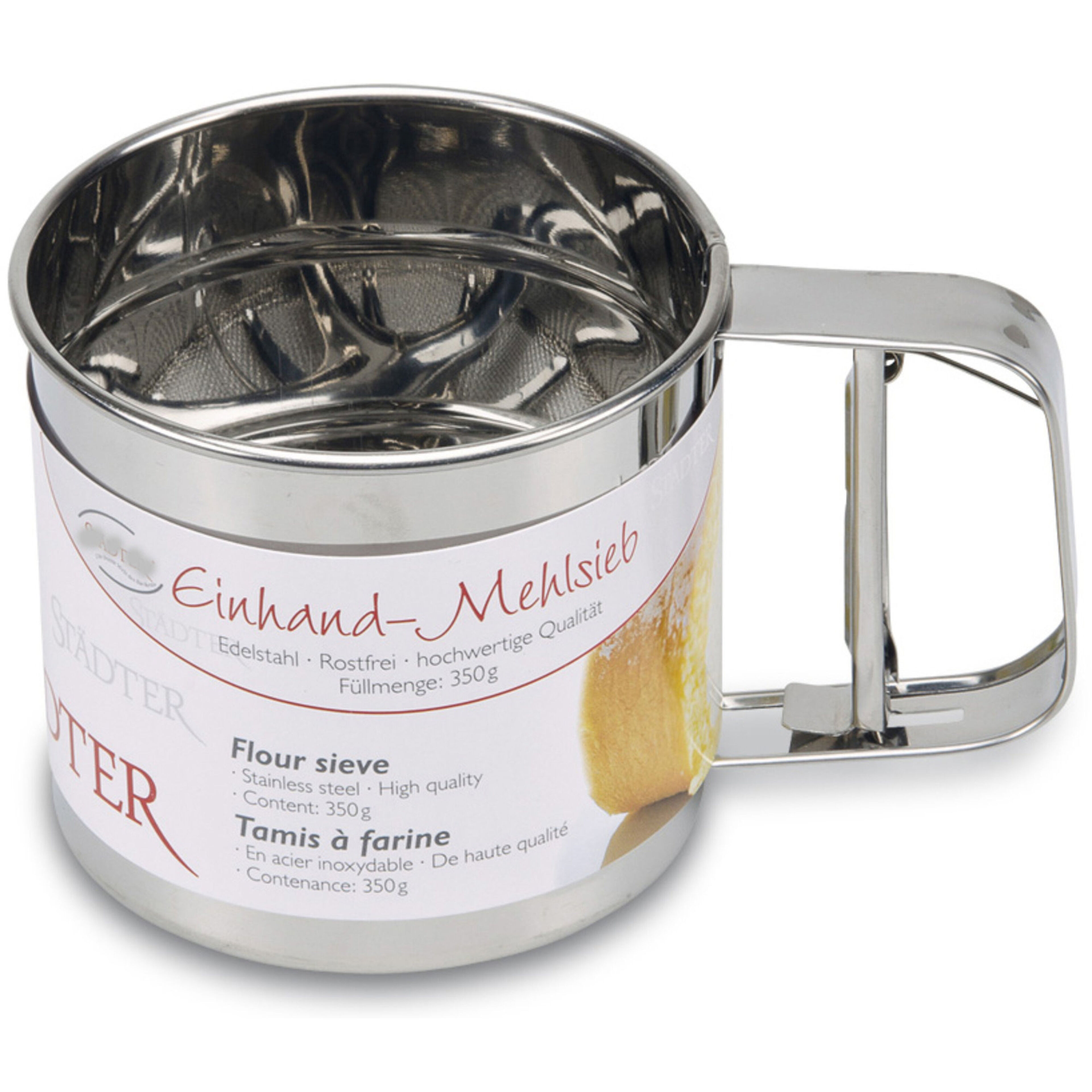 Mjölsikt enhandsgrepp rostfritt