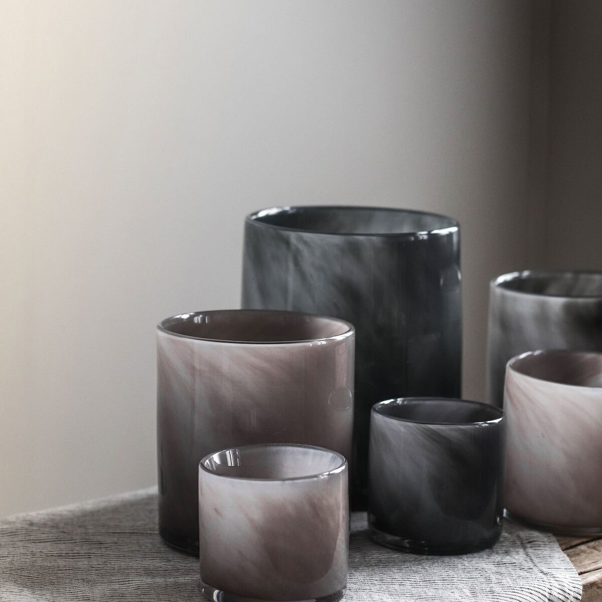 Lyric ljuslykta, purple grey, medium