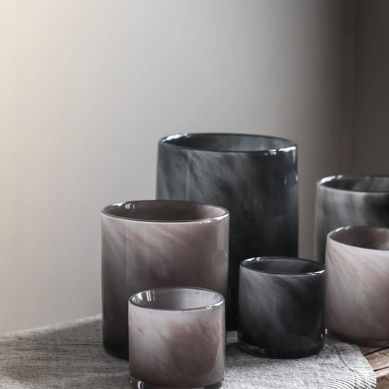 Lyric-kynttilälyhty medium, purple grey