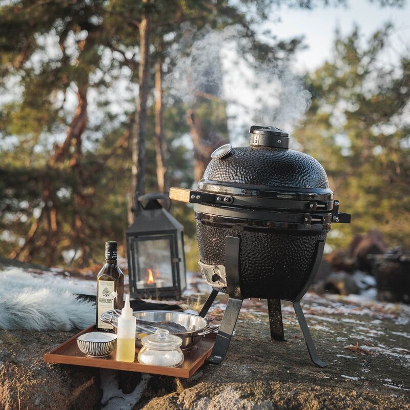 Mini kolgrill, svart