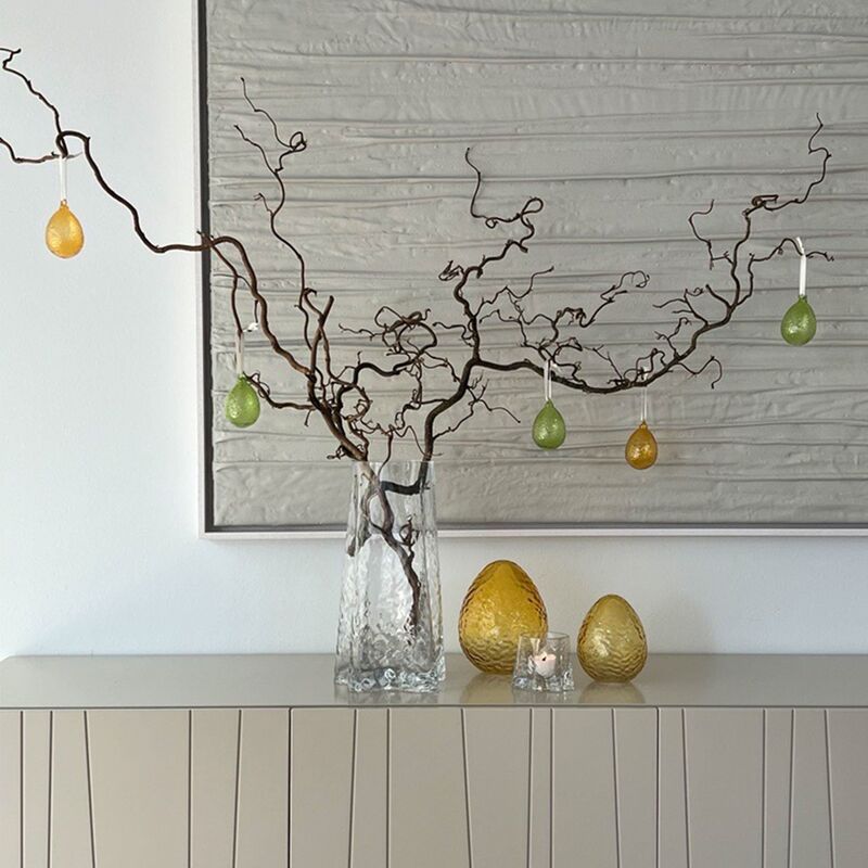 Gry æg påskepynt 16 cm, honey