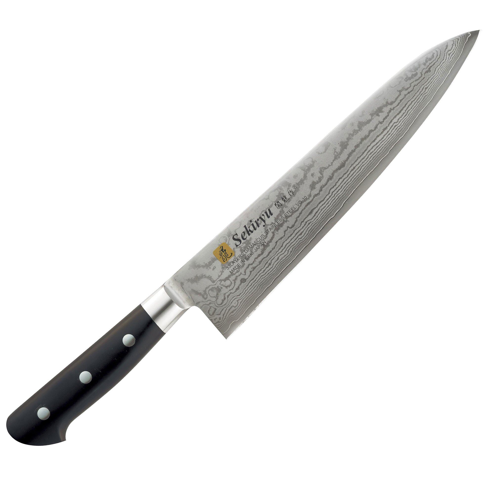Sekiryu - Damask kokkekniv 21 cm svart