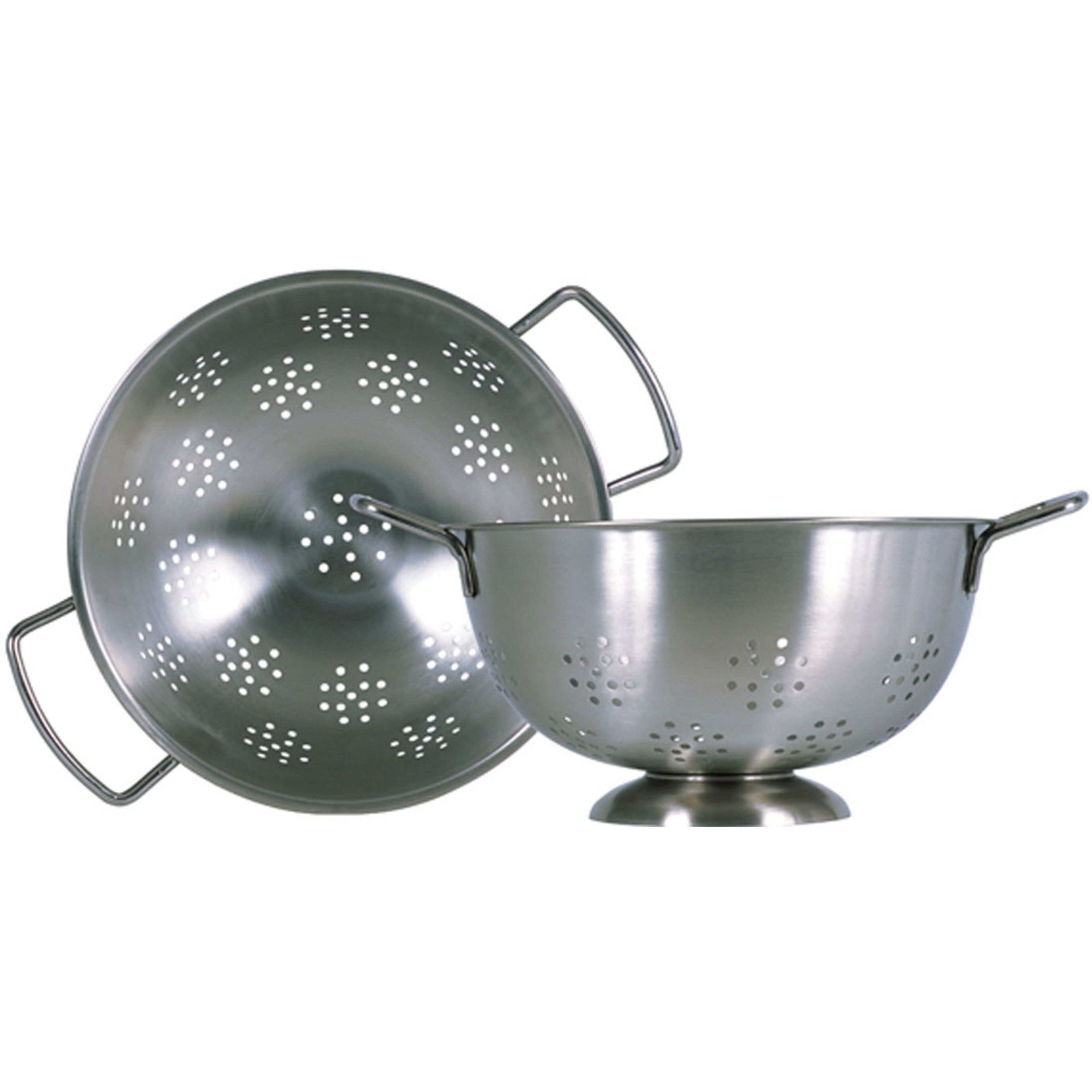 Durkslag med fot i Rostfritt Stål