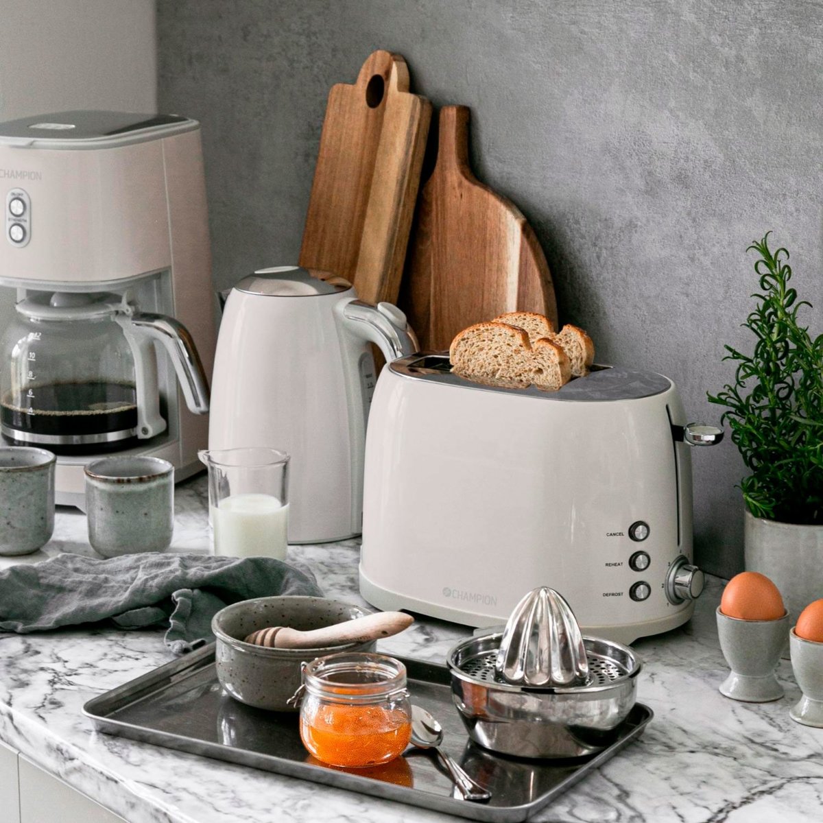 Brödrost, 2 fack, Creme White Series