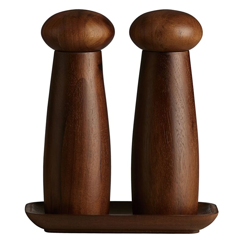 Raw salt- & peberkværne+ bakke