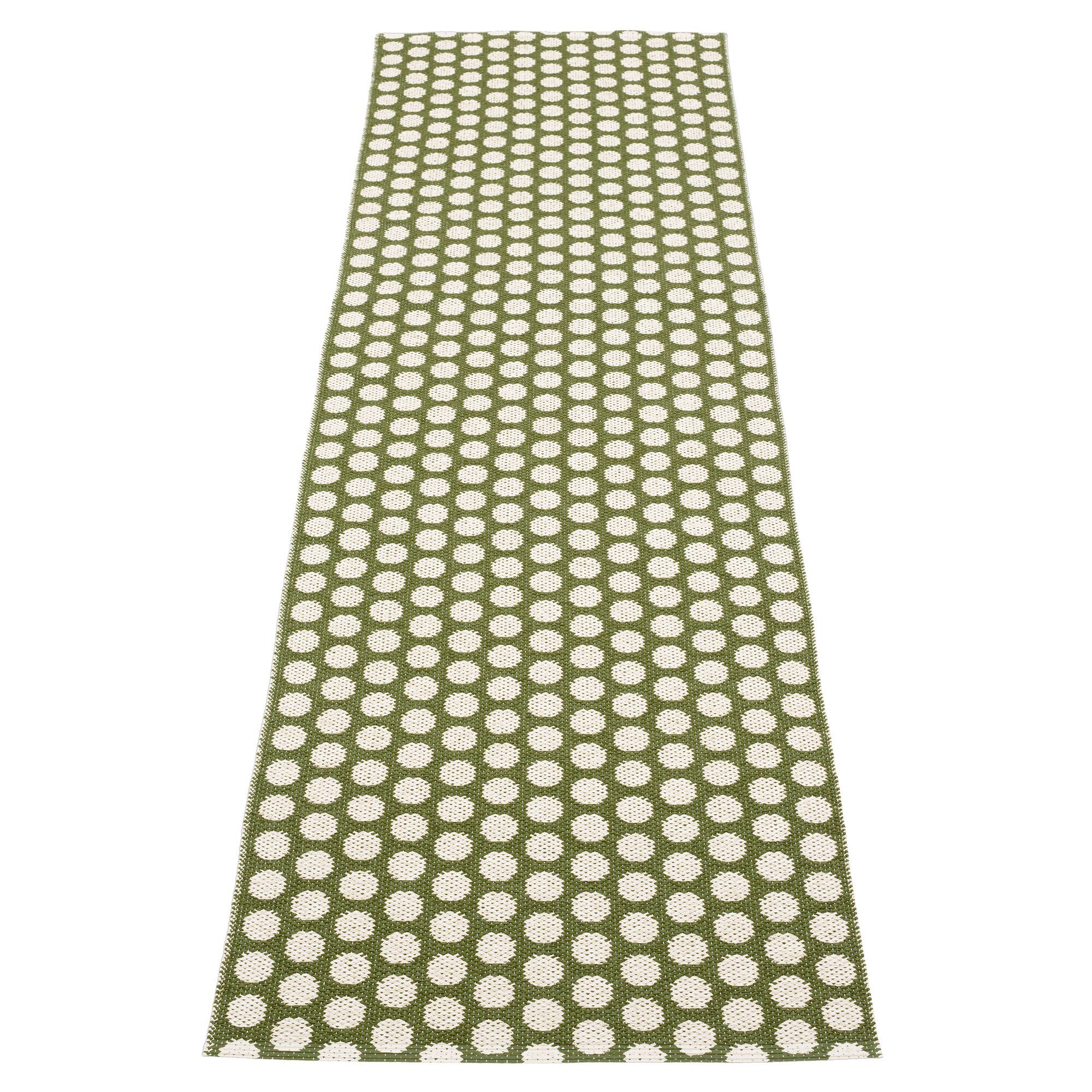 Alternativ bild 1 för Pappelina Noa matta 70 cm x 250 cm, dark olive/vanilla