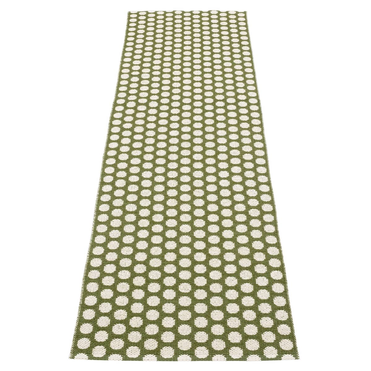 Noa gulvtæppe 70 cm x 250 cm, dark olive/vanilla