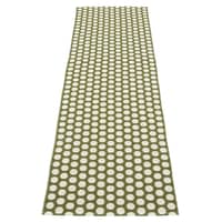 Noa matta 70 cm x 250 cm, dark olive/vanilla