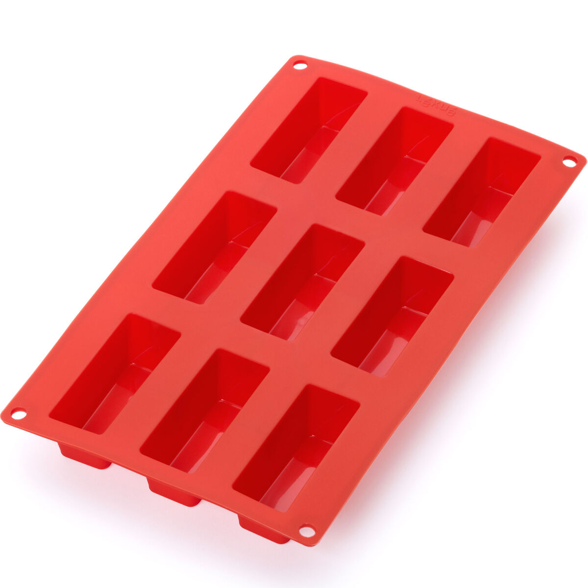 Minikager silikonform 9 huller, rød