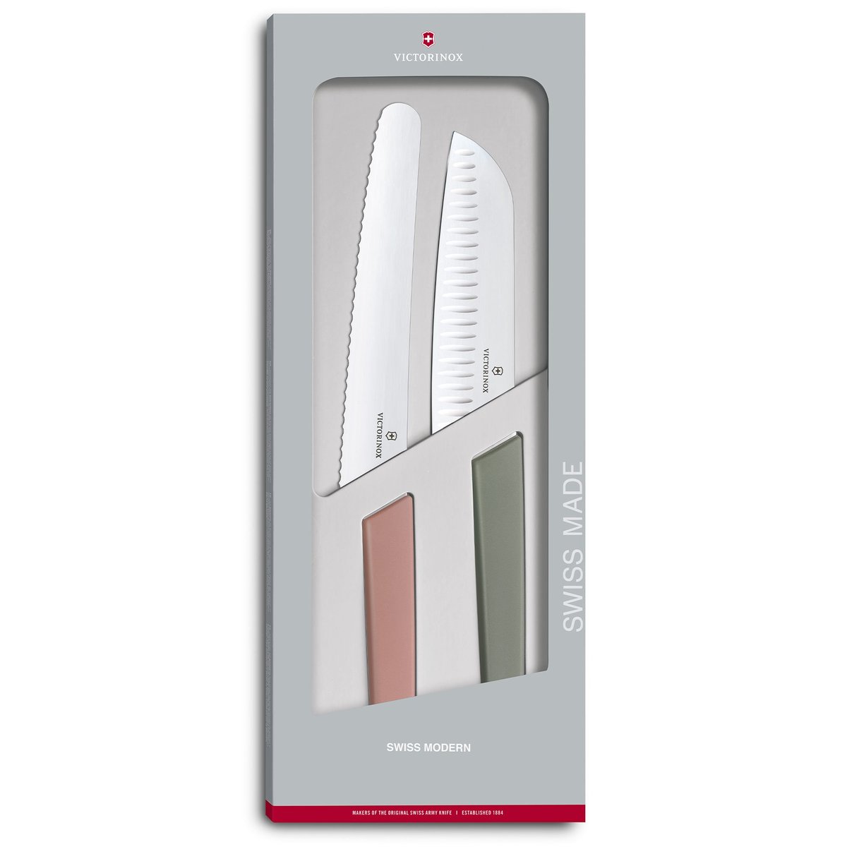 Swiss Modern santoku- og brødkniv
