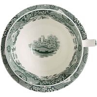 Heritage Green Italian morgenmadskop med underkop 28 cl, grøn/hvid