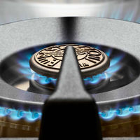 PRO96L1EBIT Professional gaskomfur med ovn, 90 cm, hvid