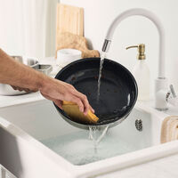 Pure stekepanne 24 cm, rustfritt stål, elfenbenshvit