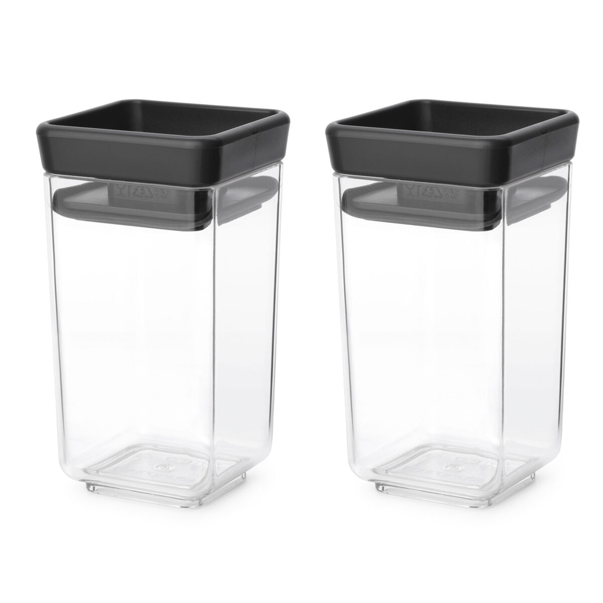 Tasty+ stapelbart beholderesæt 2 dele, mørkegrå