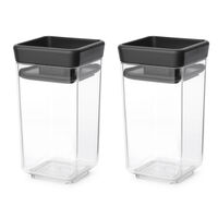 Tasty+ stapelbart beholderesæt 2 dele, mørkegrå