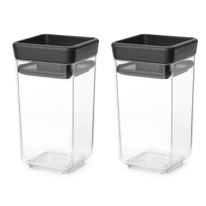 Tasty+ stapelbart beholderesæt 2 dele, mørkegrå