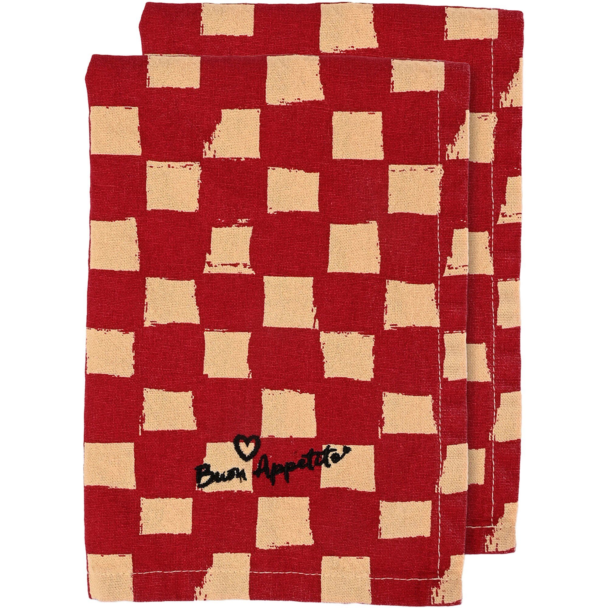 Produktfoto för Byon Love servett 45x45 cm 2-pack Röd-sand