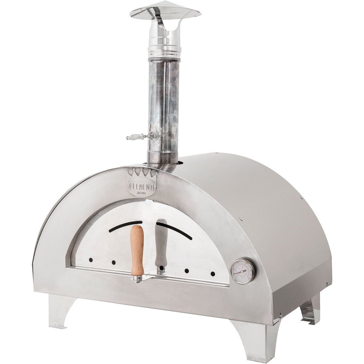 Clementino Pizzaovn 60x40 cm, Rustfritt stål