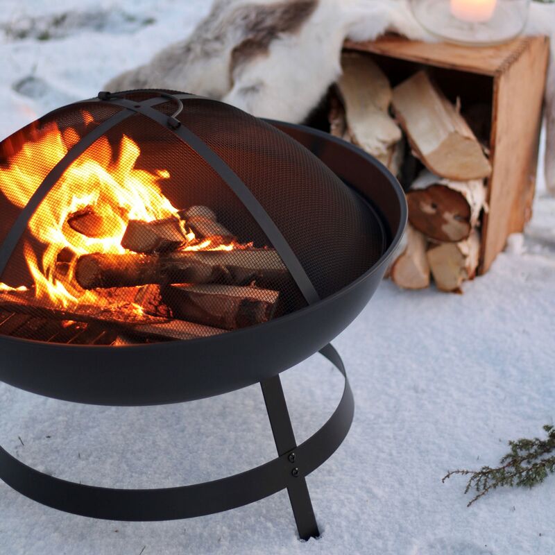 Traditional ildsted + gnistbeskyttelse