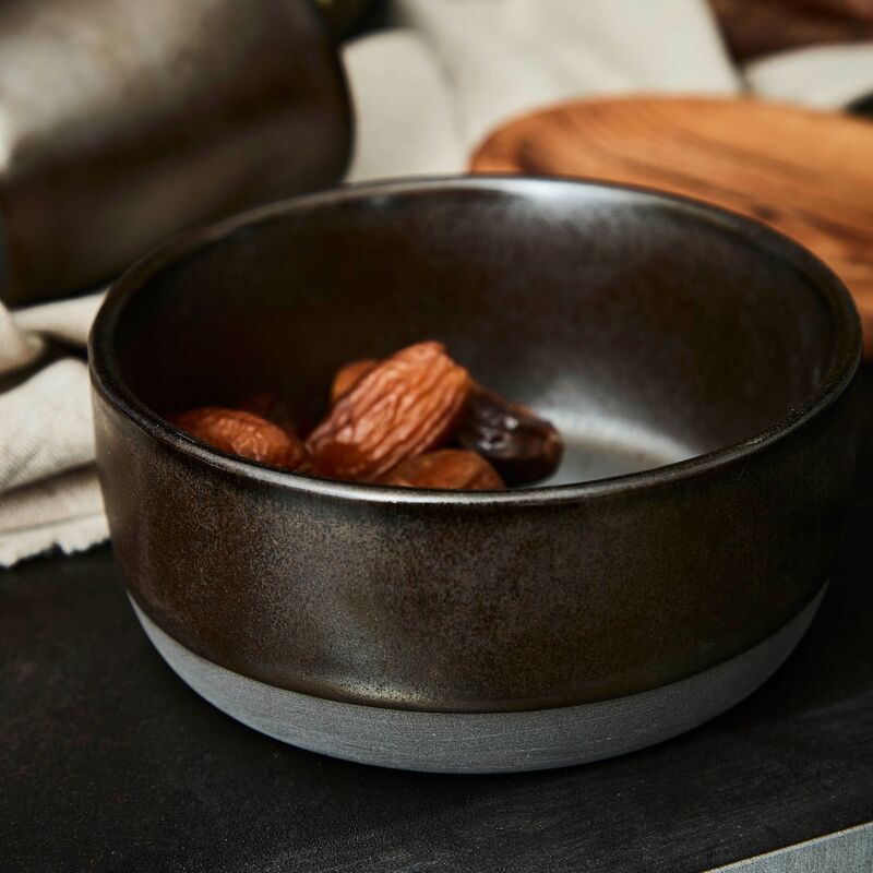 RAW skål, metallic brown, 6 stk.