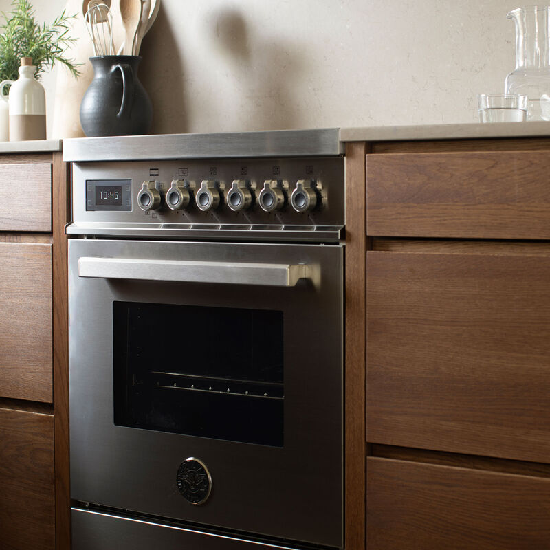 PRO64I1EXT Professional induksjonskomfyr med ovn 60 cm, Rustfritt Stål