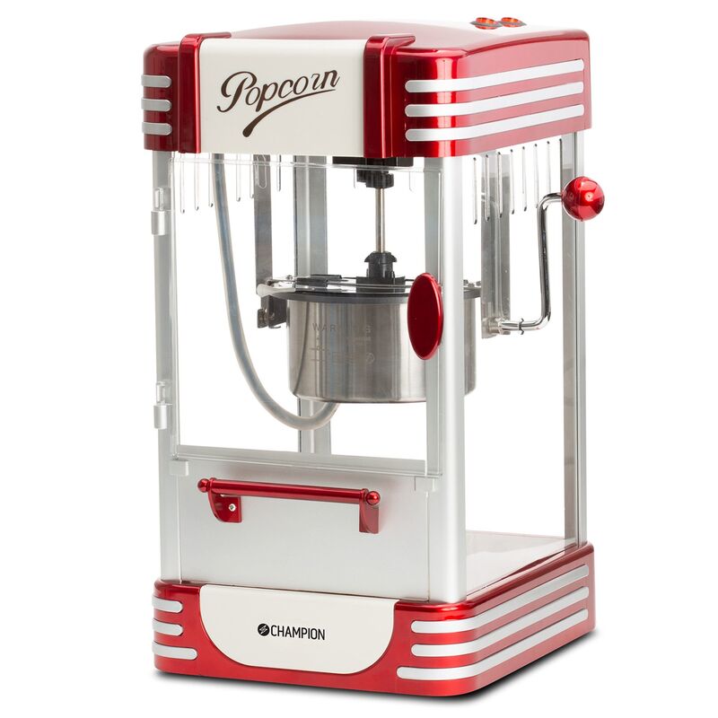 Retro popcornmaskin XL, röd metallic