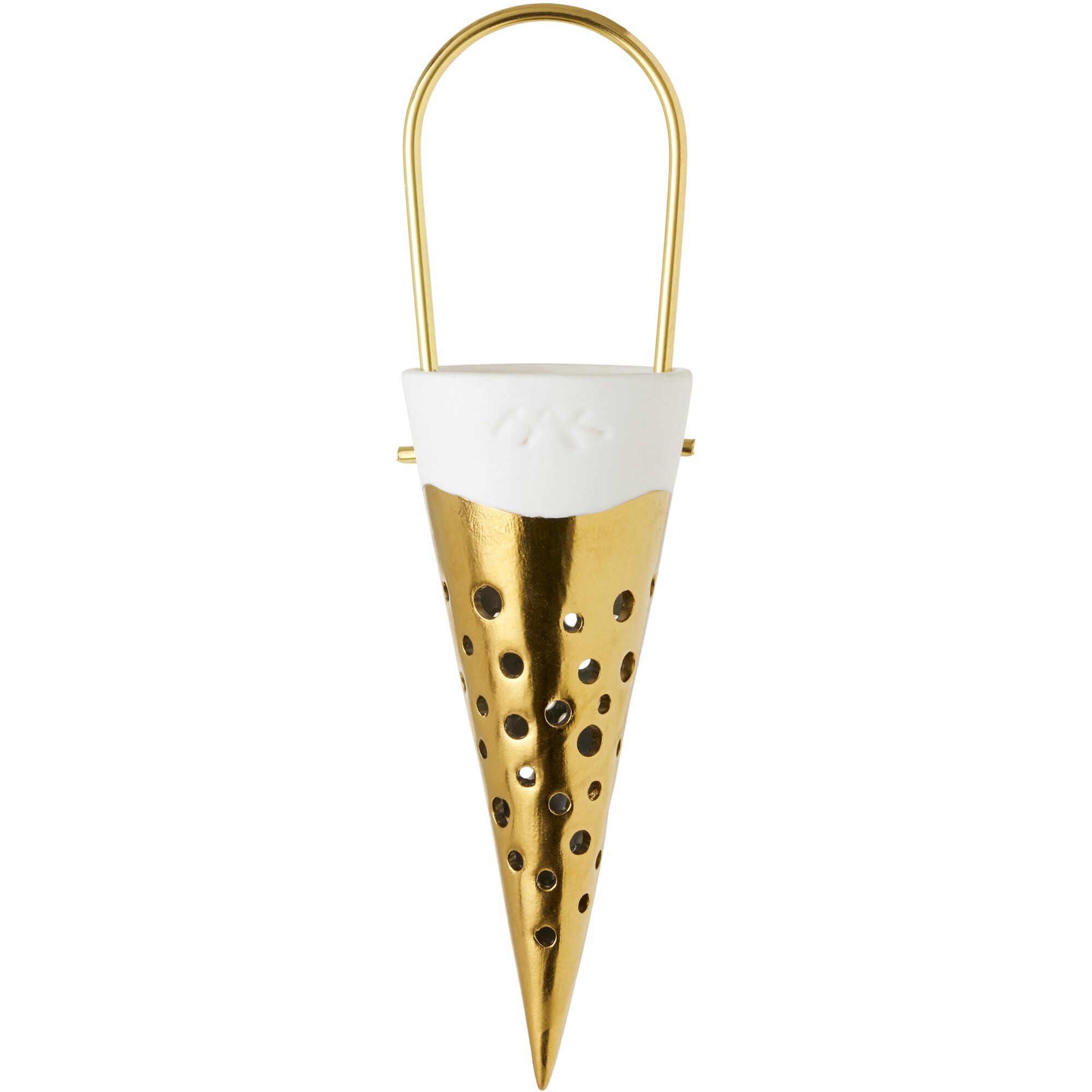 Nobili julstrut, medium, Ø 4,5 cm, guld