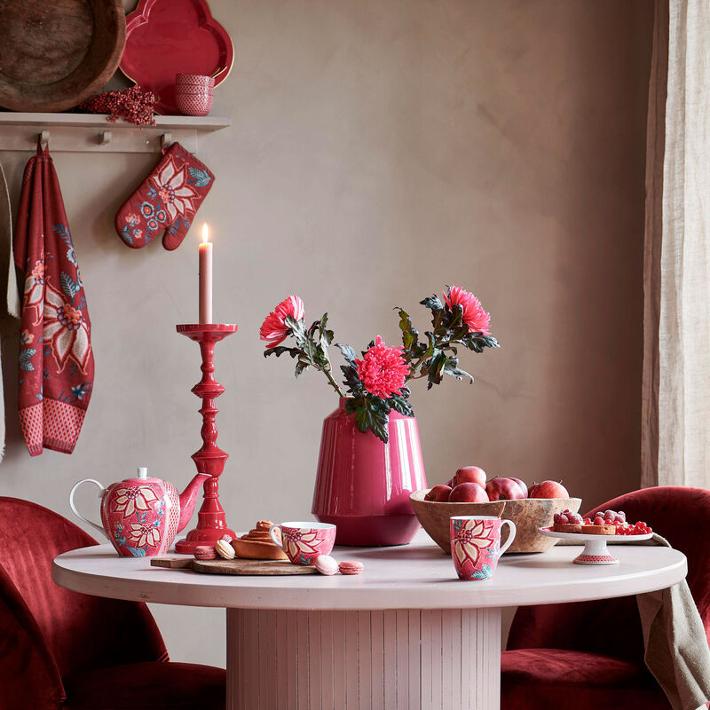 PIP Studio Flower Festival kakkuvati 21 cm, vaaleanpunainen