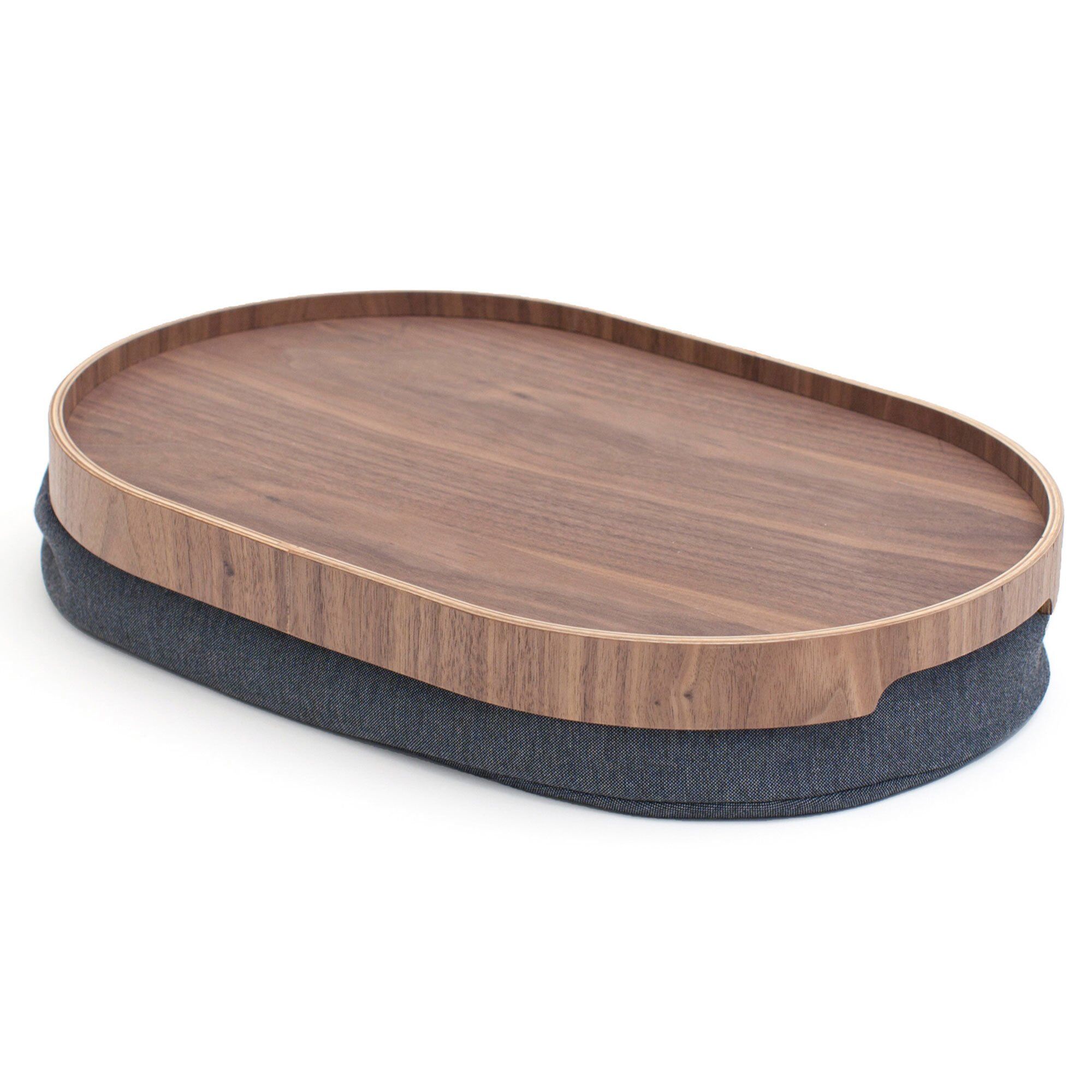 Bosign - Curveline knebrett anti-slip 39x26 cm valnøtt/grå