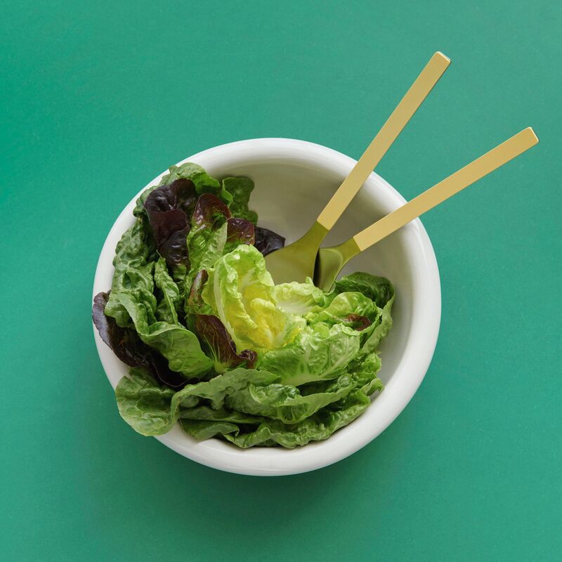 serveringsbestick 2 delar, mörkblå/gul