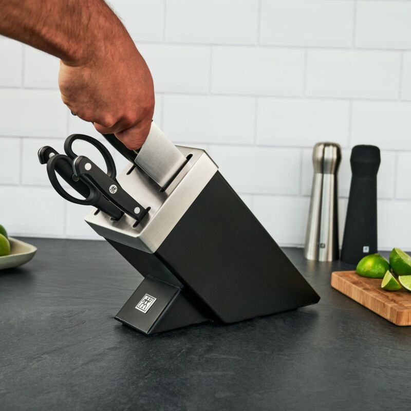 Gourmet selvslibende knivbloksæt, 7 dele