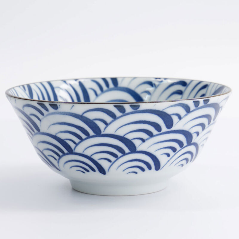 Natsu Nami Tayo skål 500 ml, blå/hvit