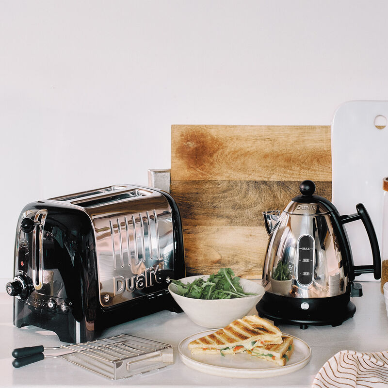 Paket vattenkokare och brödrost, svart